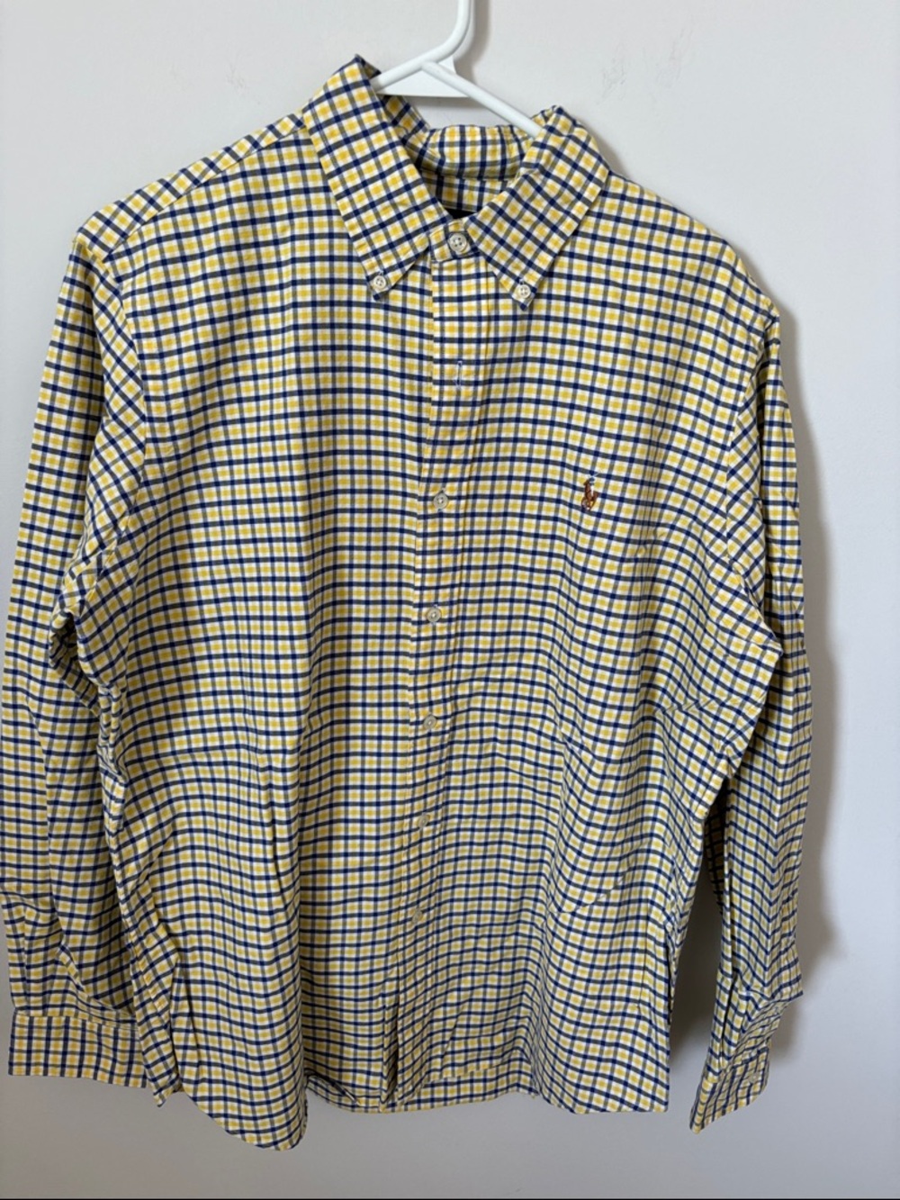 Polo by Ralph Lauren Yellow and Blue Plaid Button-Down Shirt